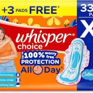 WHISPER CHOICE ULTRA || ALL DAY PROTECTION || XL SIZE || 33 PADS PACK || విస్పర్ ఆల్ట్రా నాప్‌కిన్స్ ||